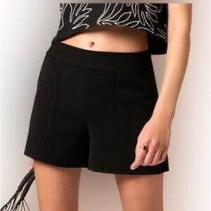 Marie Oliver Mia High Waisted Shorts in Black Quiet Luxury Summer Women's 4